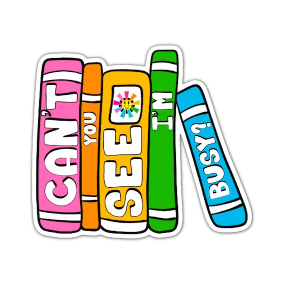 Can't You See I'm Busy? Vinyl Sticker: Laptop, Water Bottle, Planner