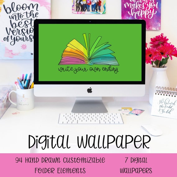 Digital Desktop Wallpaper, Digital Wallpaper Desktop, Computer Background, Screensaver, Desktop Organizer