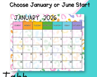 Whimsical Safari 18-Month Calendar Desk Pad: Colorful Organizer