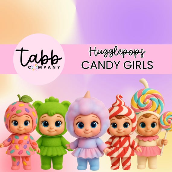 Candy Girls Clipart Bundle: Hugglepop Onesie Characters (Digital Download)