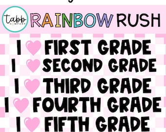 Poster arcobaleno per livello scolastico: decorazioni per bacheche in classe (download PDF)