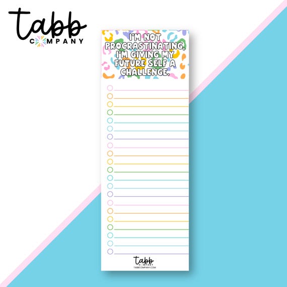 Funny To-Do List Notepad: Sassy Rainbow Stationery Gift