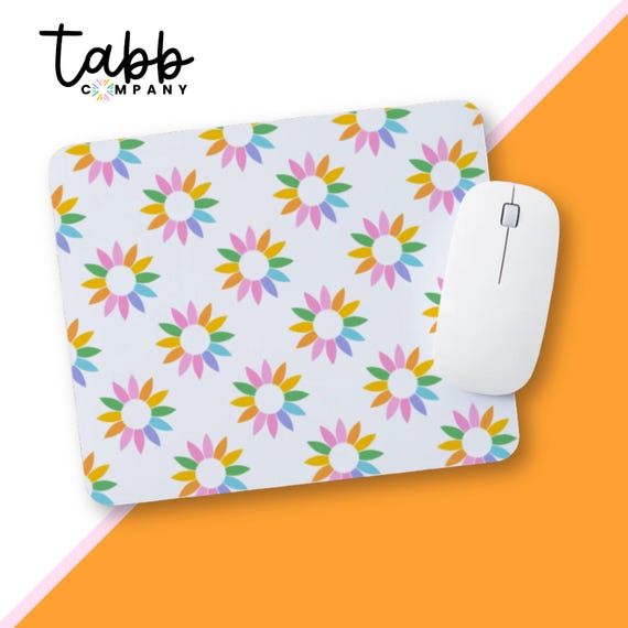 Floral Suncatcher Mouse Pad: Colorful Office Decor