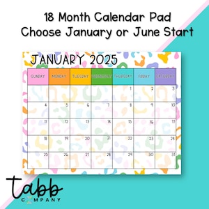 Whimsical Safari 18-Month Calendar Desk Pad: Colorful Organizer