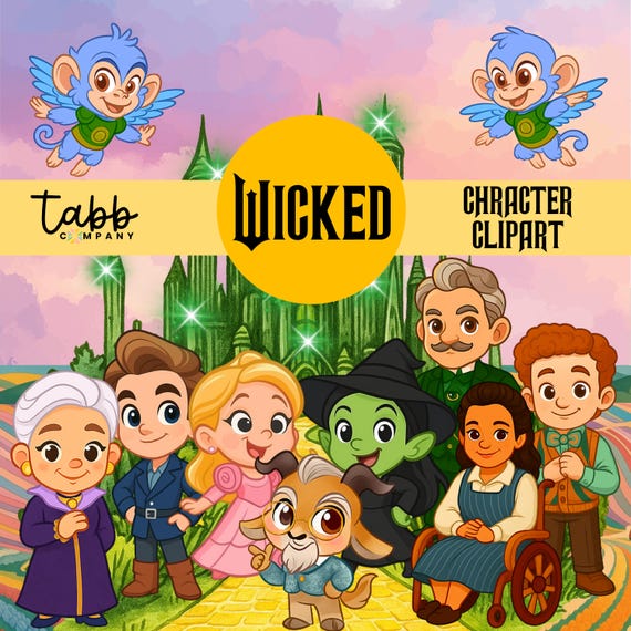 Wicked Clipart Bundle: Pink & Green Designs (Digital Download Pngs