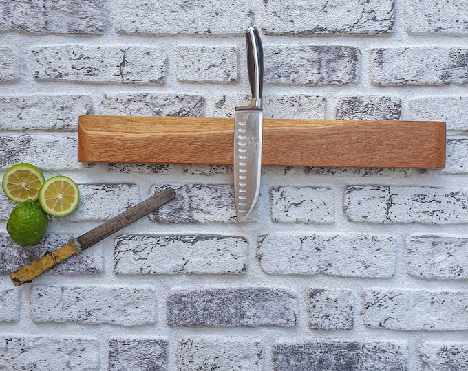 Wooden Magnetic Knife Holder, Wall Mounted Magnetic Knife Rack