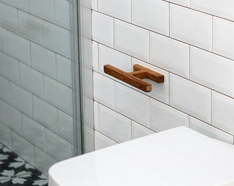 Minimalist Toilet Paper Holder, Handmade Bathroom Decor, Scandinavian Bathroom Decor, Modern Bathroom Accessories, Wood Toilet Paper Holder