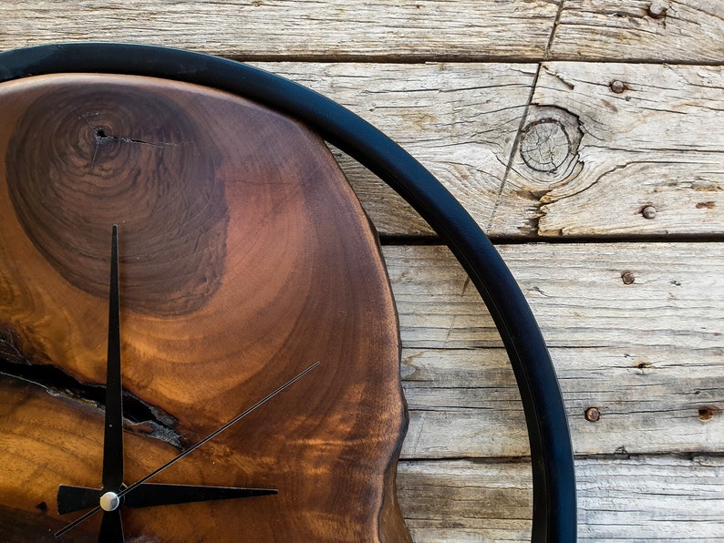 Wood Wall Clock Walnut Wood Wall Clock Wooden Wall Clock Etsy