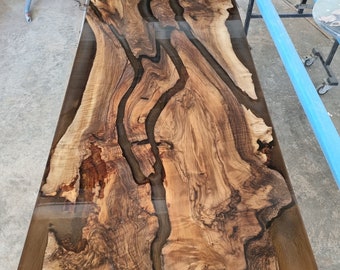 Made to Order Epoxy Resin Table, Black Walnut River Epoxy Table - Custom Order
