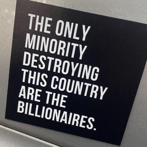 Liberal car magnet - vinyl 3 x 3" square decal - affordable economy quotes image 2