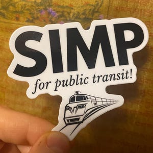 Public Transit vinyl sticker - train nerd decal