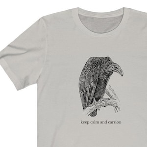Turkey vulture shirt funny keep calm bird humor birder dad joke pun t-shirt (Unisex)