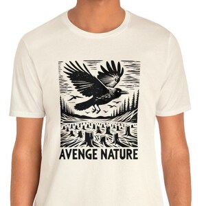avenge nature climate crow leftist raven progressive environmental science activist t-shirt (Unisex)