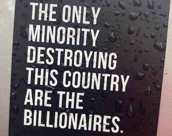 Liberal car magnet - vinyl 3 x 3" square decal - affordable economy quotes