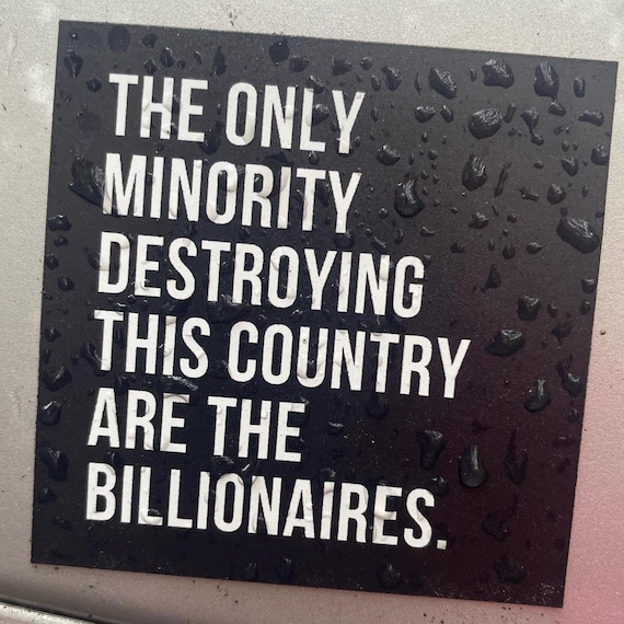 Liberal car magnet - vinyl 3 x 3" square decal - affordable economy quotes