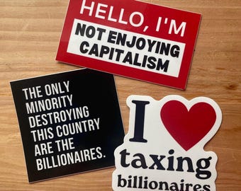 Leftist sticker set - recession humor - waterproof vinyl car decals