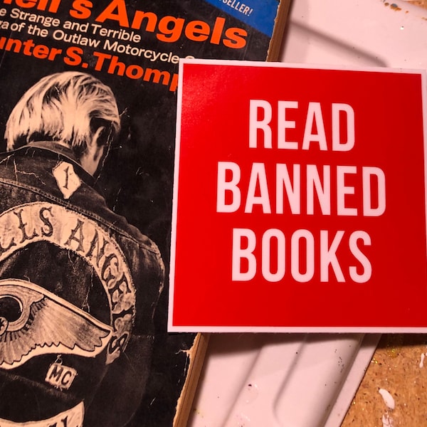 Read Banned Books Library Teacher Civil Rights Antifascism Leftist Progressive Politics Sticker