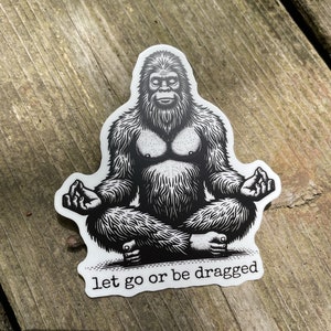 Méditation bouddhiste cryptide zen lâcher prise santé mentale spirituel traumatisme interconfessionnel dépendance guérison guérison pleine conscience sticker