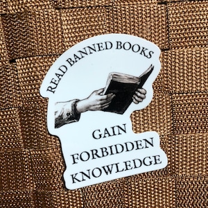 Lire des livres interdits acquérir des connaissances interdites professeur d'anglais lecture progressive gauchiste Sticker vinyle