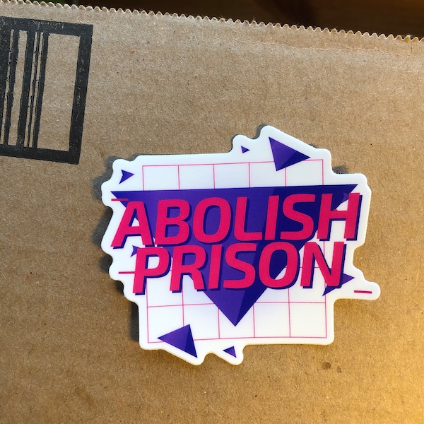 Abolish Prison Liberation Policy Leftist Anarchist Vinyl Sticker