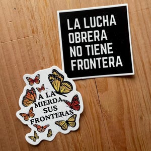 pro-immigrant sticker set - Spanish butterfly - 3” waterproof decals