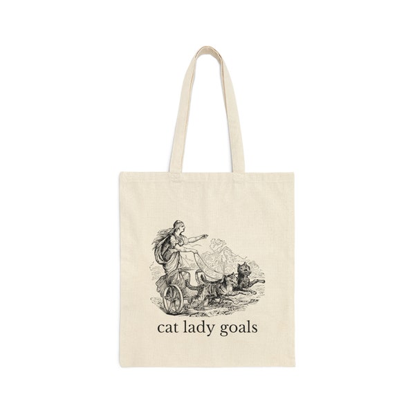 Cat Lady Goals Viking Goddess Freya Spinster Witch Feminist Childfree Tote Bag