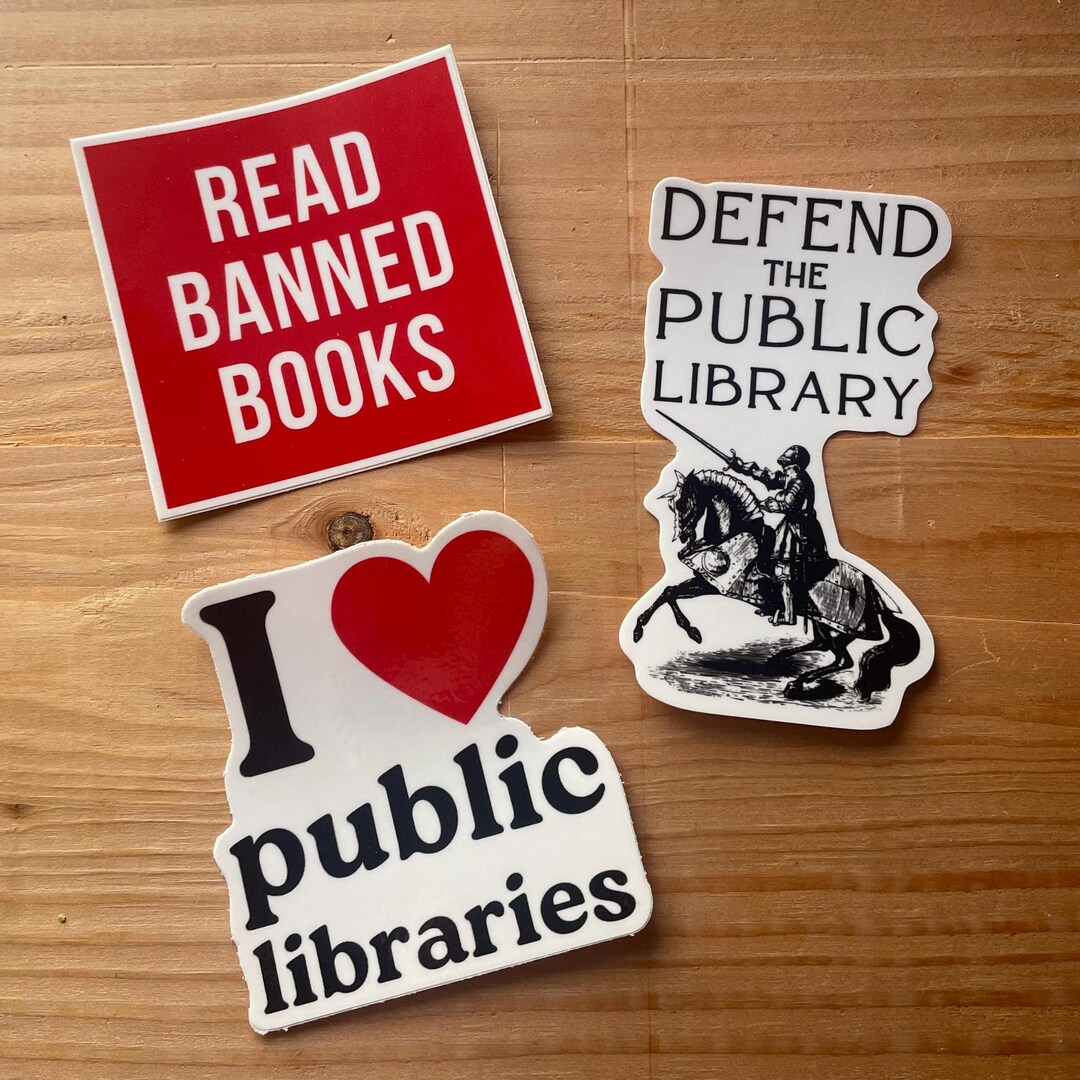 Library Beeping Sticker Library Friend Vinyl Sticker 3pk: Read Banned Books - Etsy