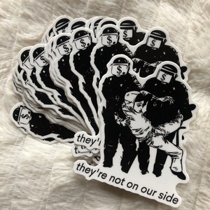 Defund the Police Leftist punk Anarchist Abolition Vinyl Sticker image 1