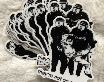 Defund the Police Leftist punk Anarchist Abolition Vinyl Sticker