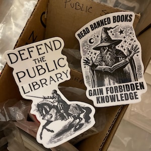 Library Sticker Set - Read Banned Books - Defend Local Libraries ...