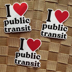 public transit stickers subway train free bus transportation climate change progressive activist city girl liberal waterproof decals