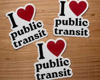 Public Transit Vinyl Sticker 3-pack - Civil City Waterproof Decals 3"