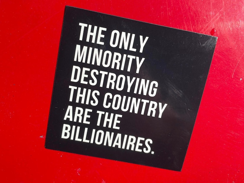 Liberal car magnet - vinyl 3 x 3" square decal - affordable economy quotes image 3