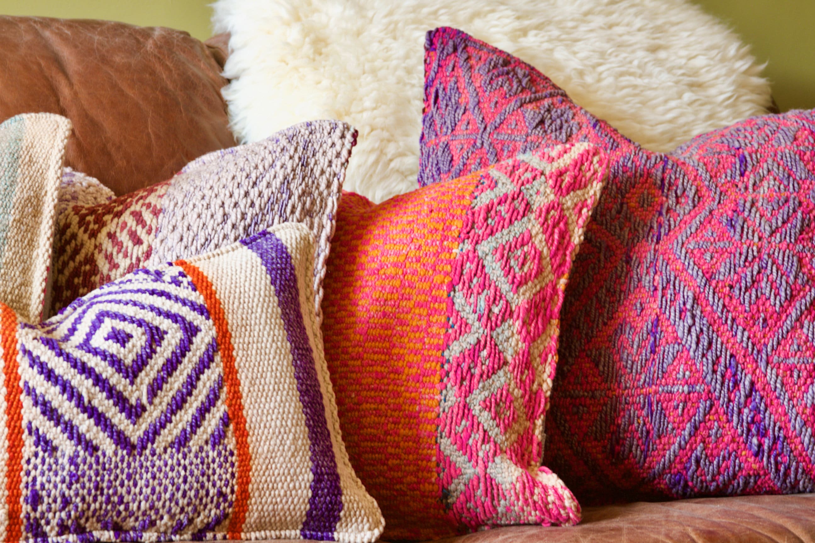 Handwoven Wool Pillow Cover One of a kind Vintage Textile Etsy