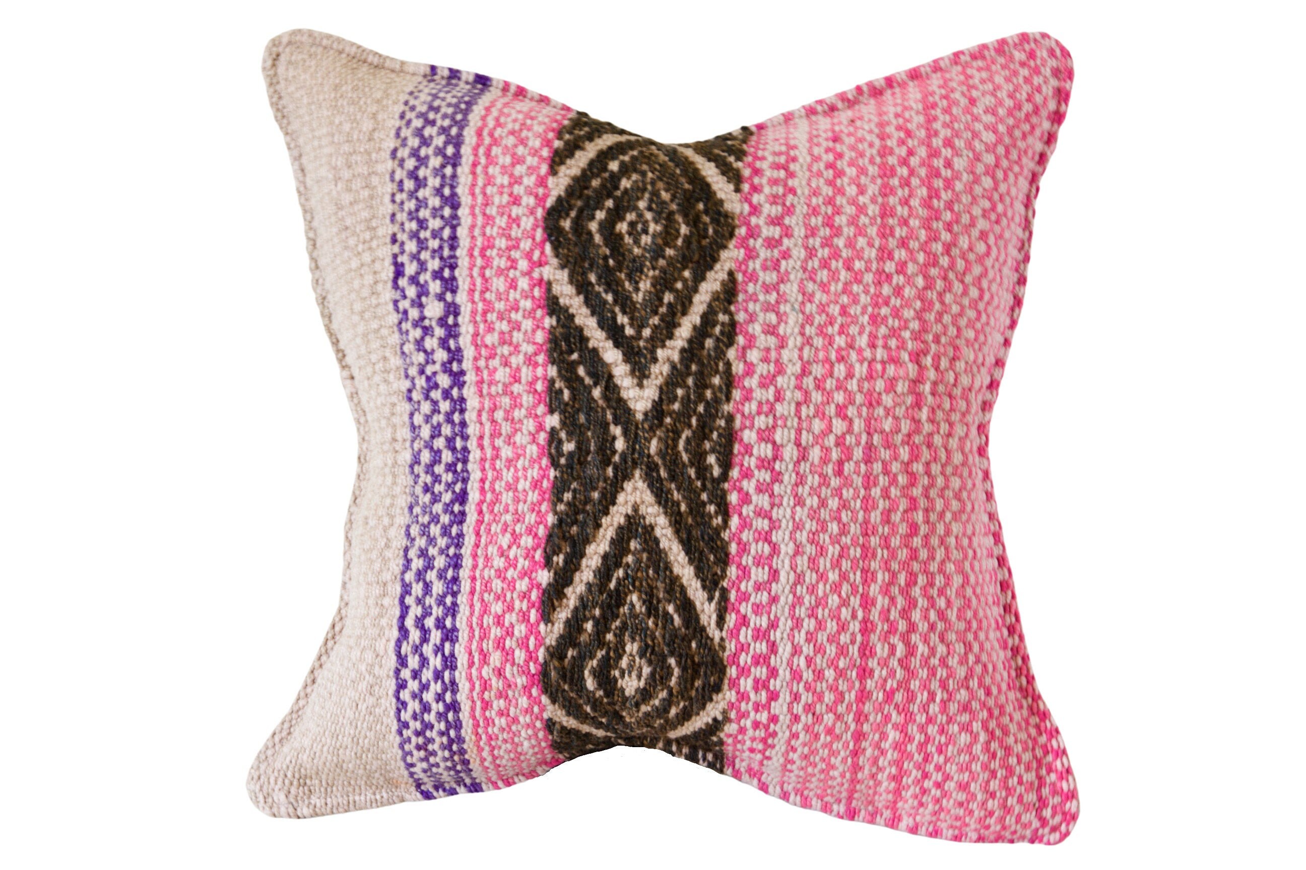 Handwoven Wool Pillow Cover One of a kind Vintage Textile Etsy