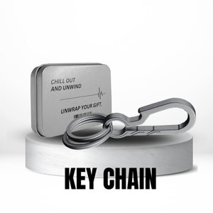 Coffret cadeau porte-clés à clip pivotant en titane de qualité supérieure Meilleure option cadeau