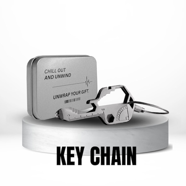 Outil de poche en forme de clé en acier inoxydable de qualité supérieure Ensemble de porte-clés Ensemble cadeau Meilleure option cadeau