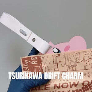 Tsurikawa Drift Charm | Hanging Car Accessory | JDM Style Handle Decor | Cute Car Interior Charm PinkPuff