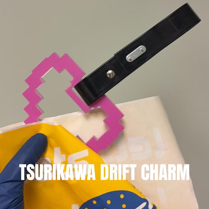 Tsurikawa Drift Charm | Hanging Car Accessory | JDM Style Handle Decor | Cute Car Interior Charm Pixel heart