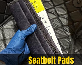 JDM Style Car Seatbelt Covers | Handmade Plush Seatbelt Pads (Set of 2) | Drift-Inspired Interior Accessories