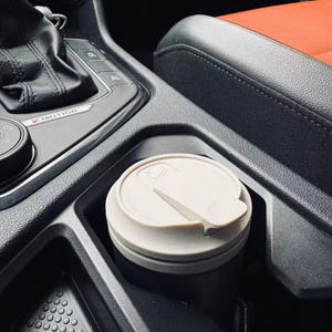 Ledverlichting auto-asbak met deksel rookloos Stijlvol en functioneel White