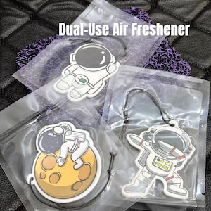 Astronaut Air Fresheners | Green Tea Scent | Cute Car Charm | Space-Themed Hanging Freshener