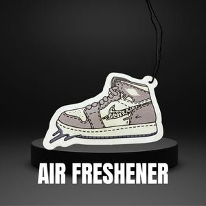 Sneaker Grey-Car Air Freshener-Black Ice Scent, Car/Home/Office Charm, Car/Home/Office Decoration