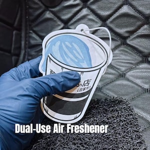 Cup & Door Shape Air Fresheners | Fun Car-Themed Designs | Lemon Candy / Sandalwood Scents