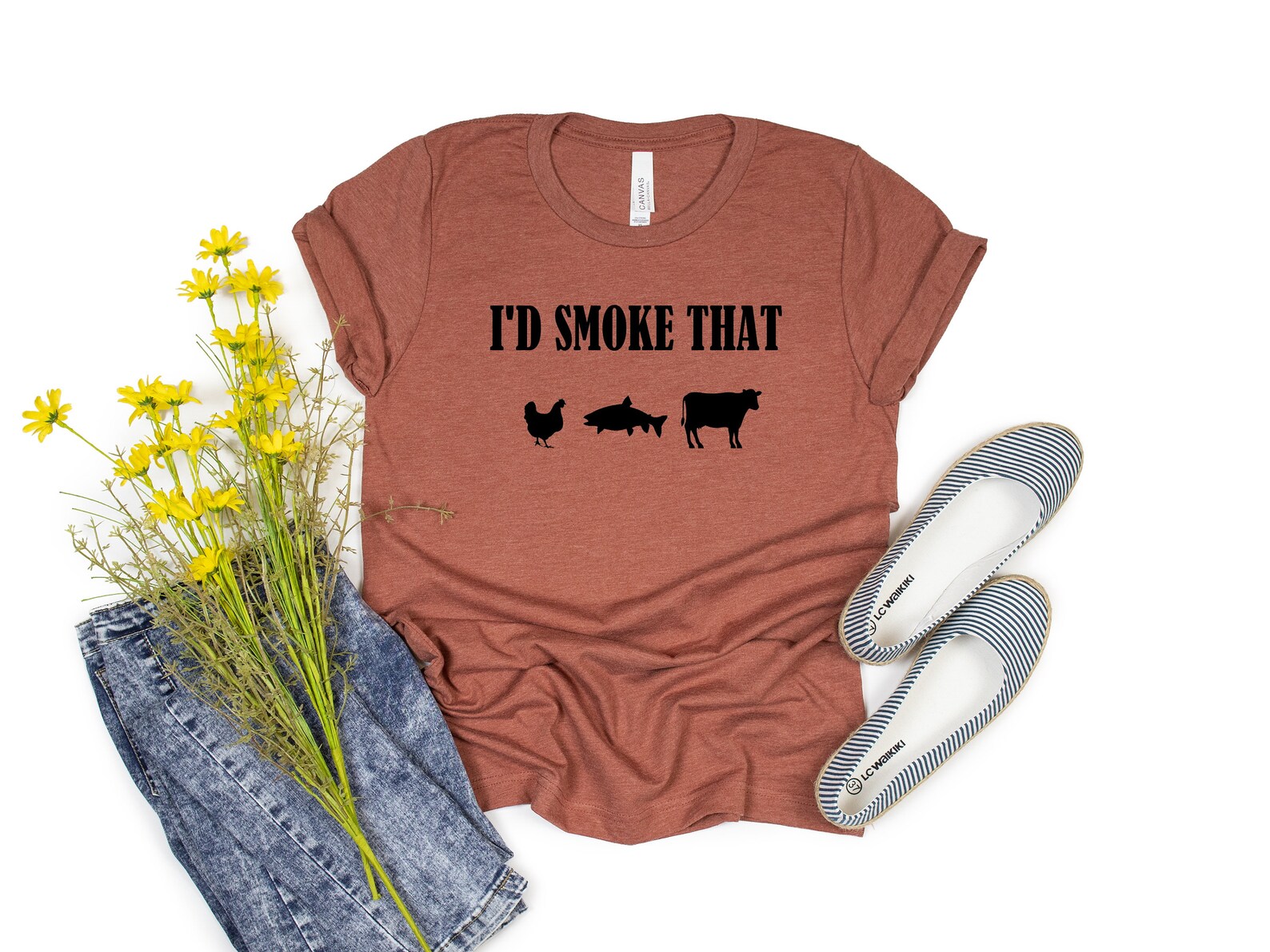 Funny BBQ Pitmaster T-Shirt – “I’d Smoke That” Vintage Design For Grill Lovers