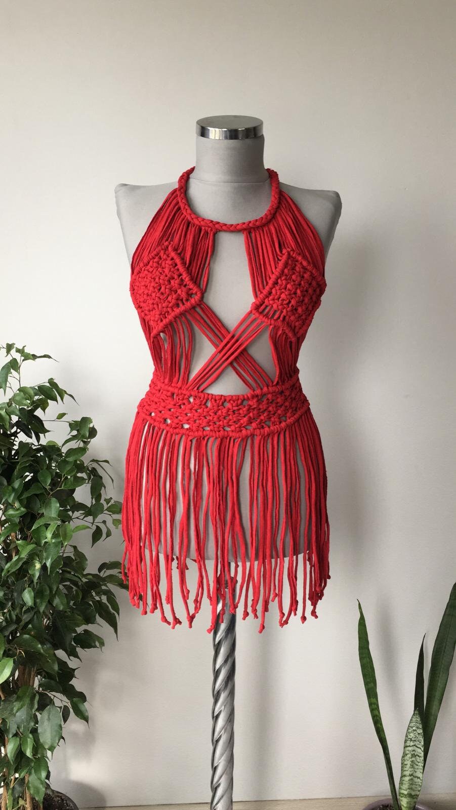 Macrame Dress Etsy