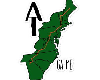 Appalachian Trail Map Northbound Sticker