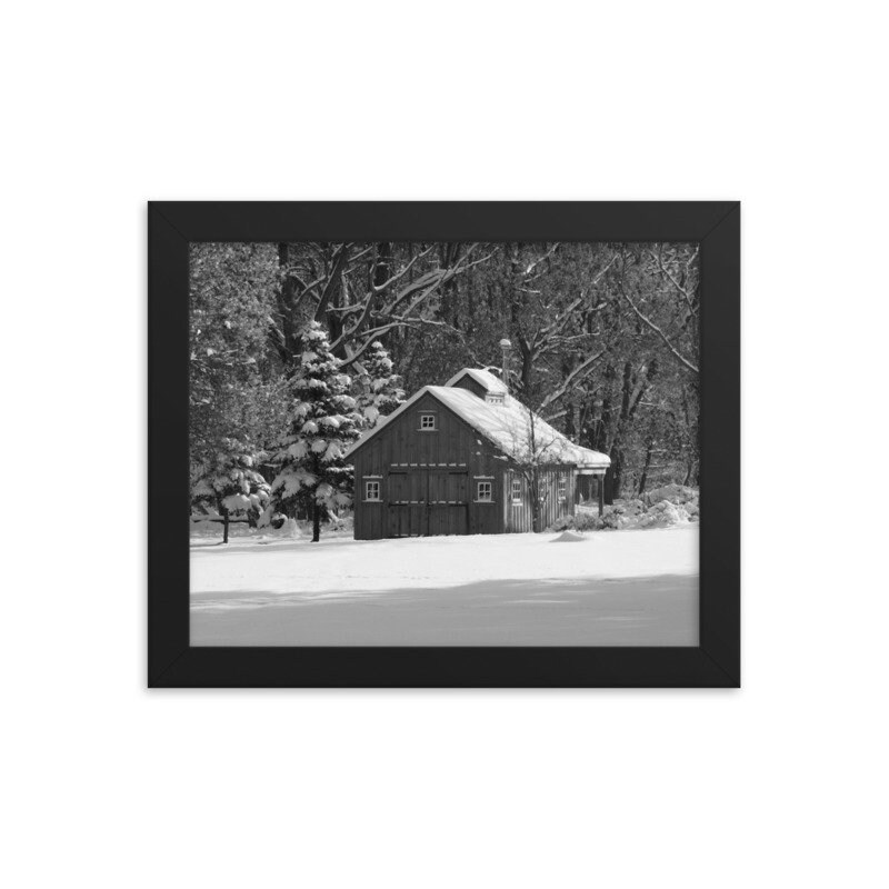 Maple Sugar Shack Print Framed Poster Etsy