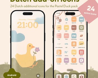 Dutch Add-on Icons | Cute Pastel Duck Icon Pack | Phone Theme ...