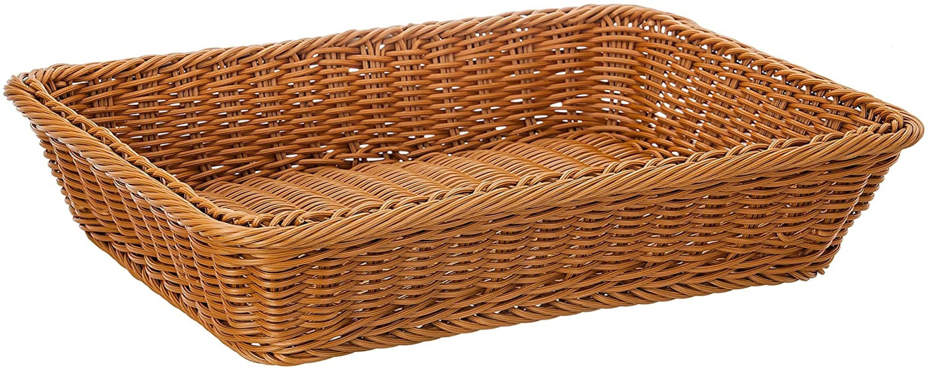 16 PolyWicker Bread Basket Long Woven Tabletop Food Etsy